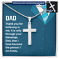 My Dad Personalized Cross Necklace