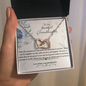 To My Granddaughter Interlocking Hearts Necklace