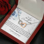To My Granddaughter Interlocking Hearts Necklace