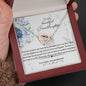 To My Granddaughter Interlocking Hearts Necklace